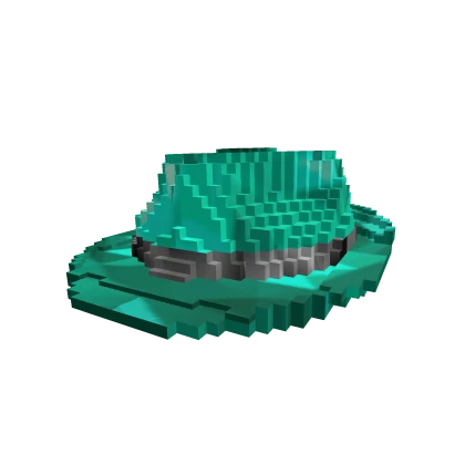 Code: tstf8bit ) Teal Sparkle Time Fedora 8-bit | Roblox Item