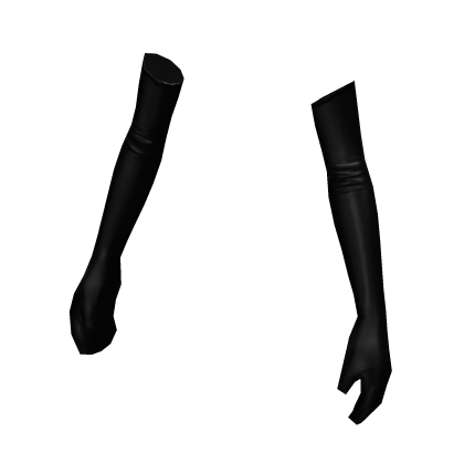 Black Stunning Satin Gloves