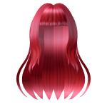 Red Hime Girl Hair