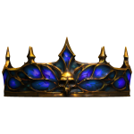 (CODE= 3925 )Stained Glass Blue-Walker Skull Crown