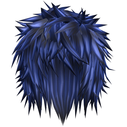 blue neon gothic messy emo boy hair