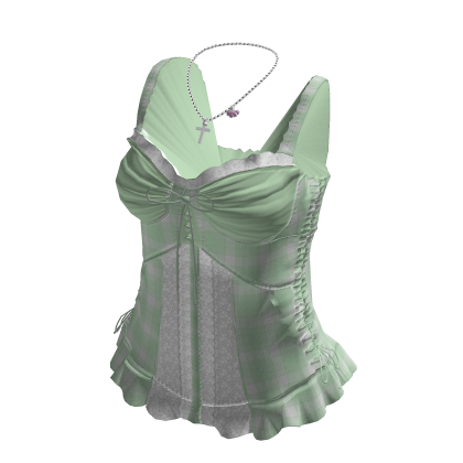 Draped Bust Corset Top (Mint)