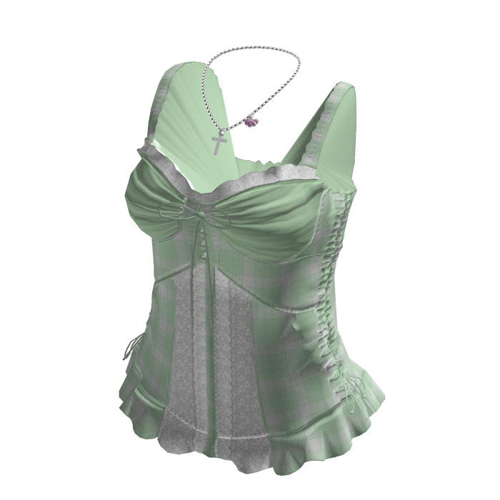 Draped Bust Corset Top (Mint)