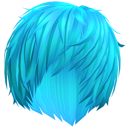 messy neon blue cute vampire emo anime boy hair