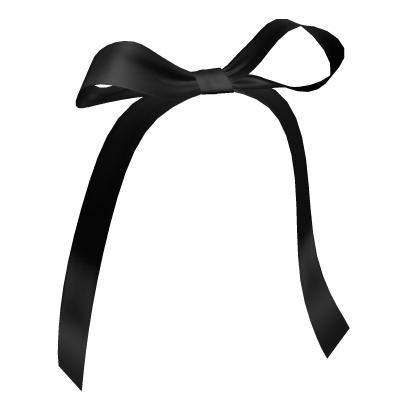 Satin Dainty Pony Bow Black