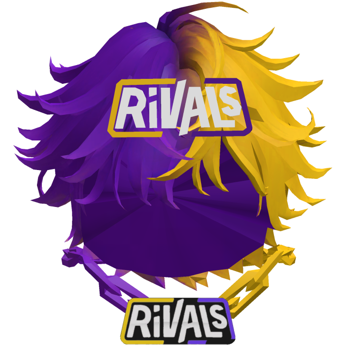 Rivals Yellow Purple Split Messy Hair w Chains
