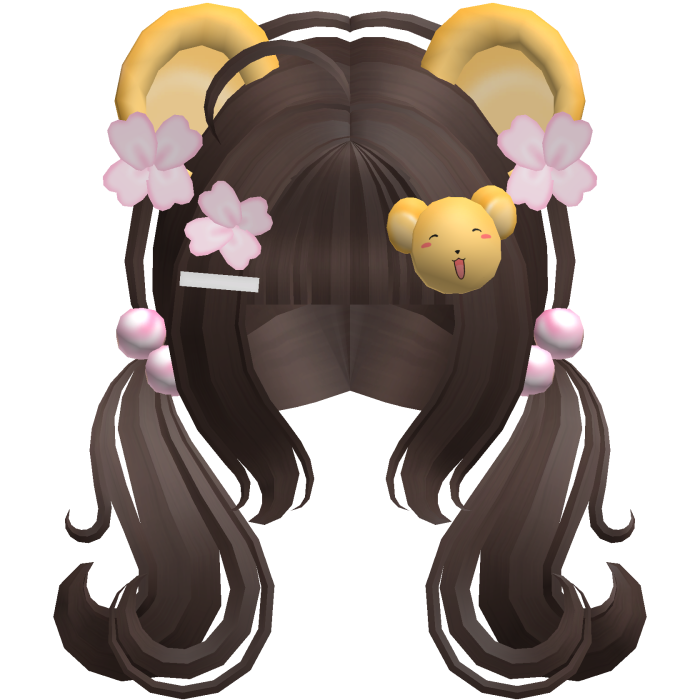 brown whimsy kero chan cute hair w ears