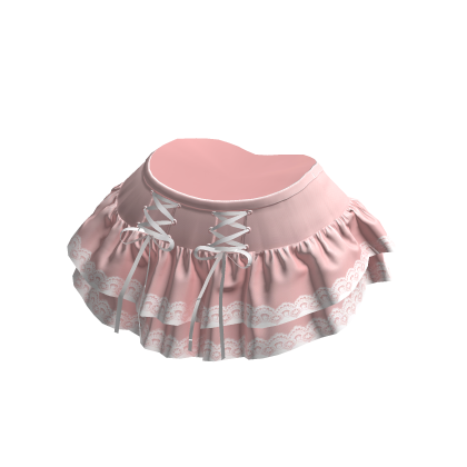 Pink Lace Ruffle Skirt