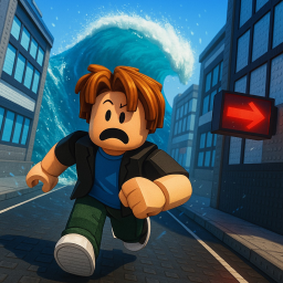 [🌊] Get hit by a giant tsunami!