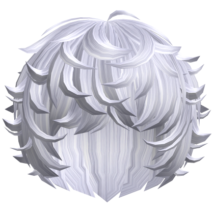 cute kawaii silver messy swirly curly fluffy hair
