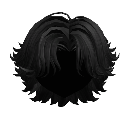 Black Messy Wavy Anime Hair