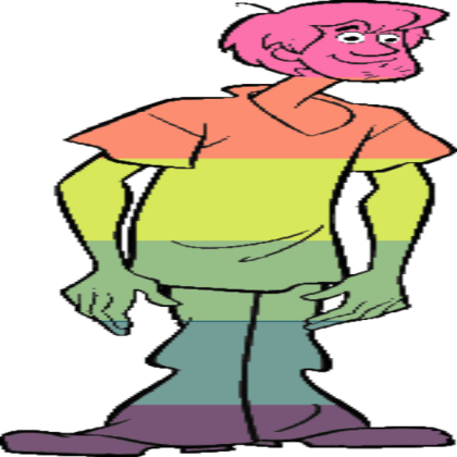 Pastel Rainbow Shaggy Roblox decal
