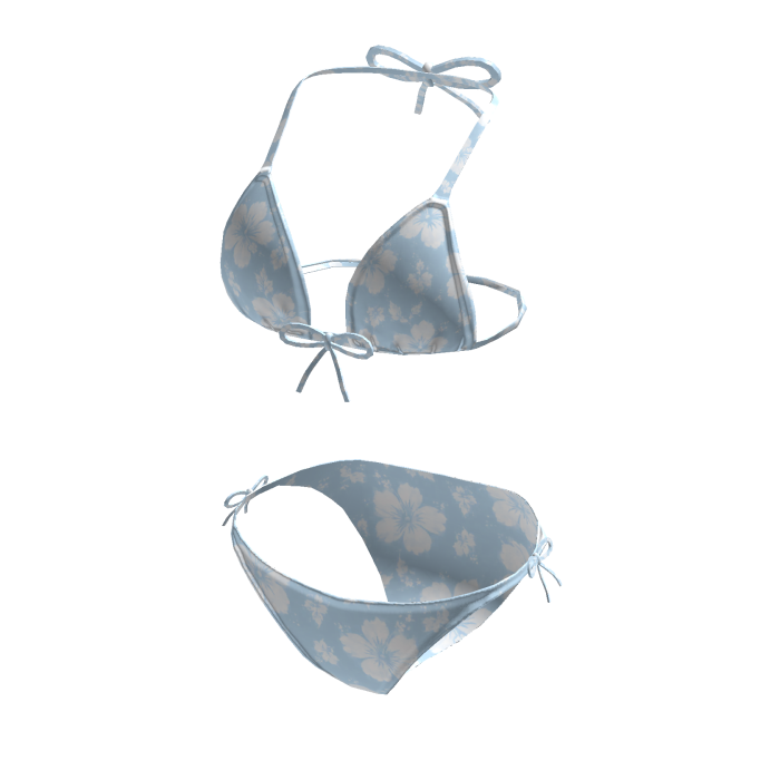 Light Blue Floral Bikini