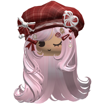♡ Christmas Fluffy Beret Combo (Pink)
