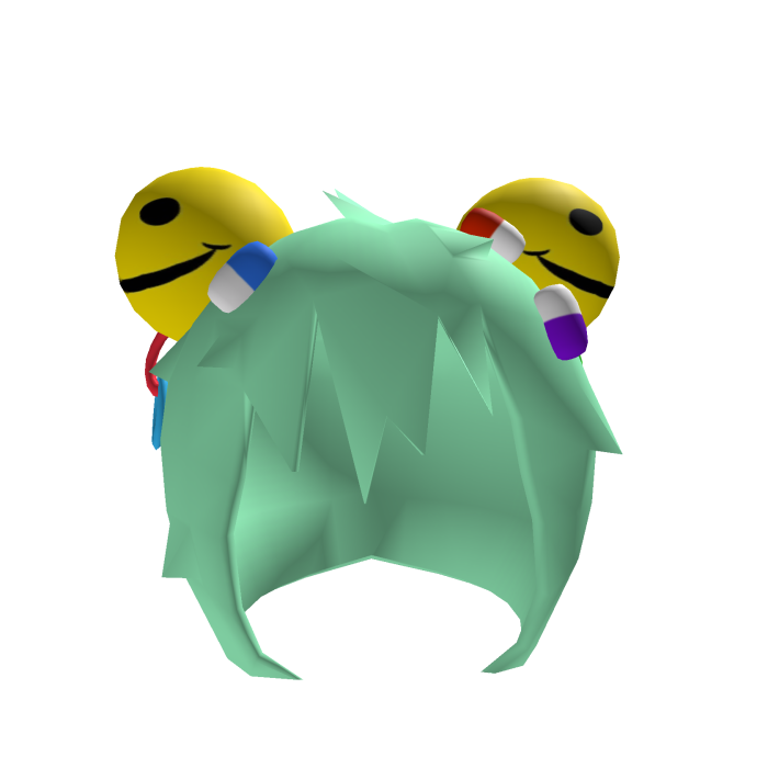 ♡ low poly wii mii menhera smiley hair in green