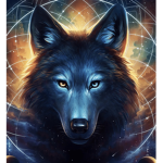Cool blue wolf