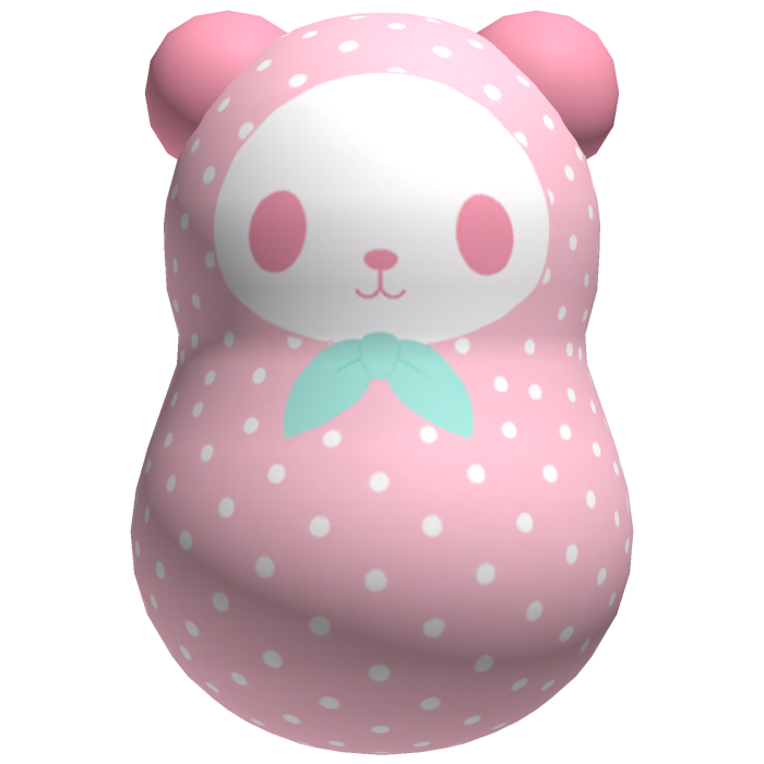 ʚ kawaii pink teal polka dot panda background パンダ