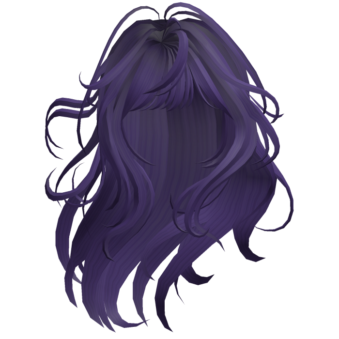 Flowing Side Part Hair - Purple