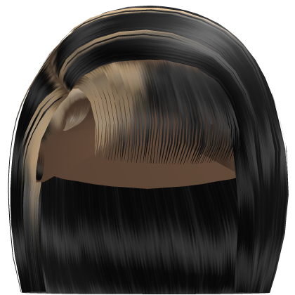 𝓭 Side Part Bob w/ Bangs (Black/Blonde)