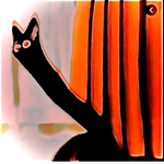 Distorted cat meme