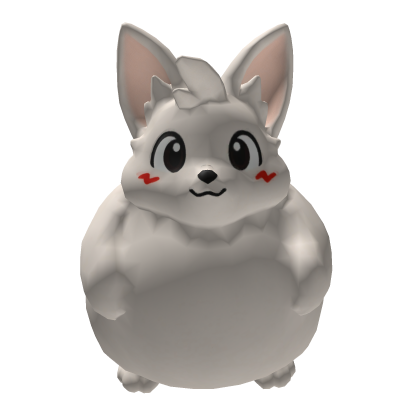 White Furry Kemono Cat on Head