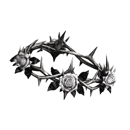 White Rose Thorn Crown With Spikes