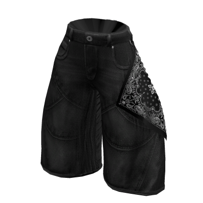 Baggiest Bandana Jorts in Black thumbnail