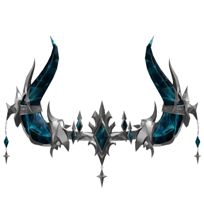 Royal Crystal Crown Horns - Frost Silver