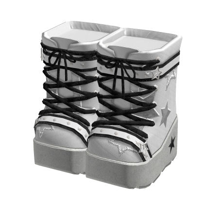 🍀Y2K Star Long Boots (WhiteBlack)
