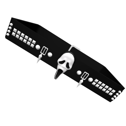 Y2k Goth White Scream Halloween Belt