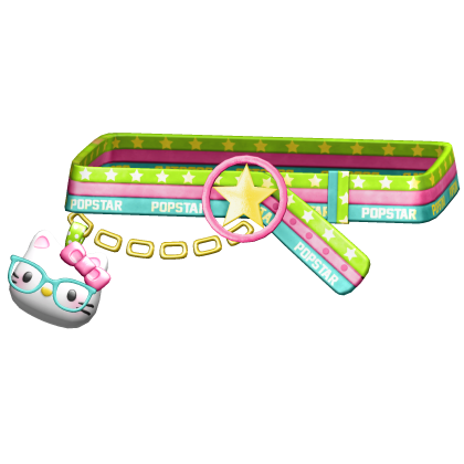 Amekaji Gyaru Harajuku Tropical Kitty Belt 1.0