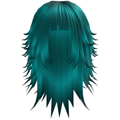 Spikey Chopped Rockstar Emo Teal Cyan Hair Roblox item
