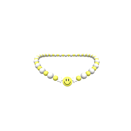 Yellow Preppy Smiley Charm Necklace (3.0)