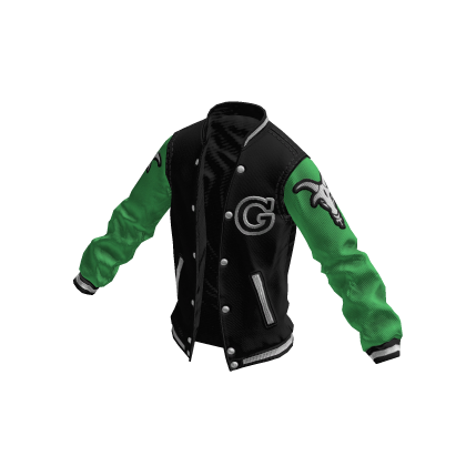 College Jacket | Black Jade White