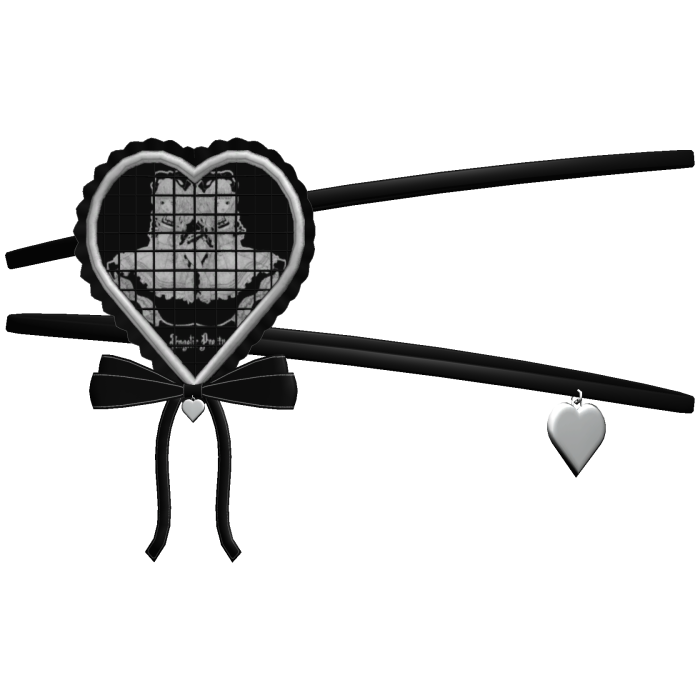 Black Moe Gothic Emo Eyepatch w Bow Low / Chibi