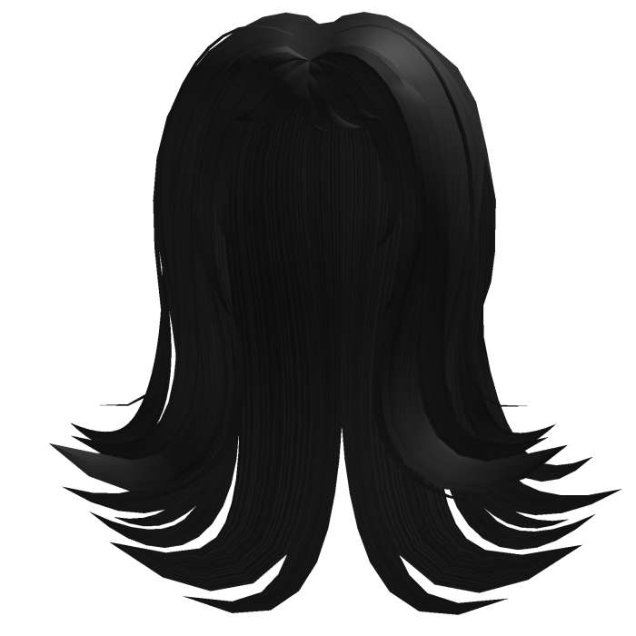 Retro Feathered Flared Hair in Black