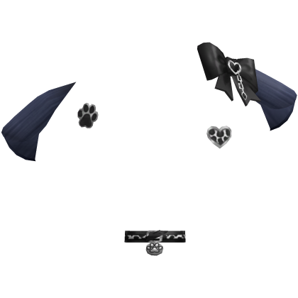 Blue Gothic Y2k Ear Paw Furry Accessories