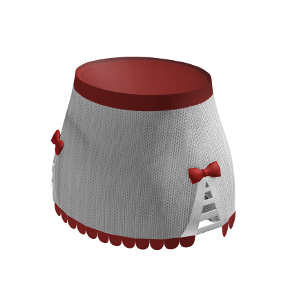 🌼 Red and White Frilly Skirt