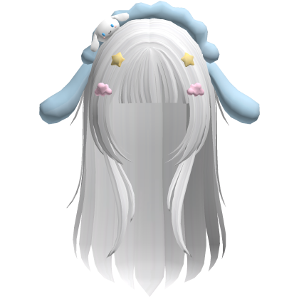 Long Hair White Cynnamoroll w/clip Roblox item