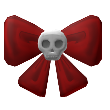Red Skull Bow Hair Clip Roblox item