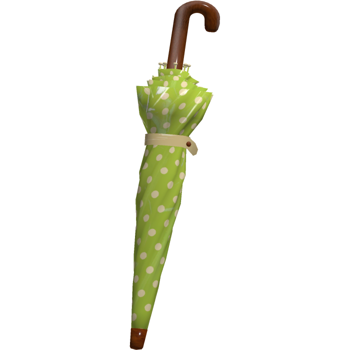 ♡ igari green apple polka dot waist umbrella 