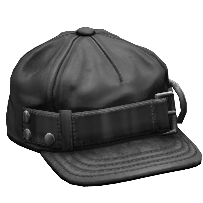 Grey Cap with Belt Strap Sideswept