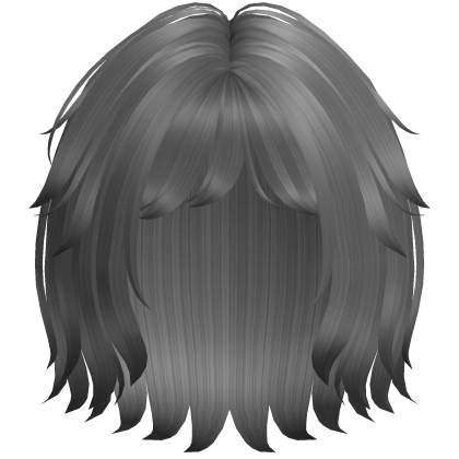 Soft Messy Bob w/ Curtain Bangs (Gray)
