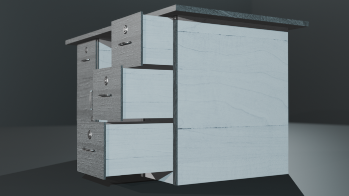 Monochrome Office Desk preview 2