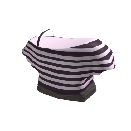 Y2K Emo Scene Off-the-Shoulder Striped Crop Top