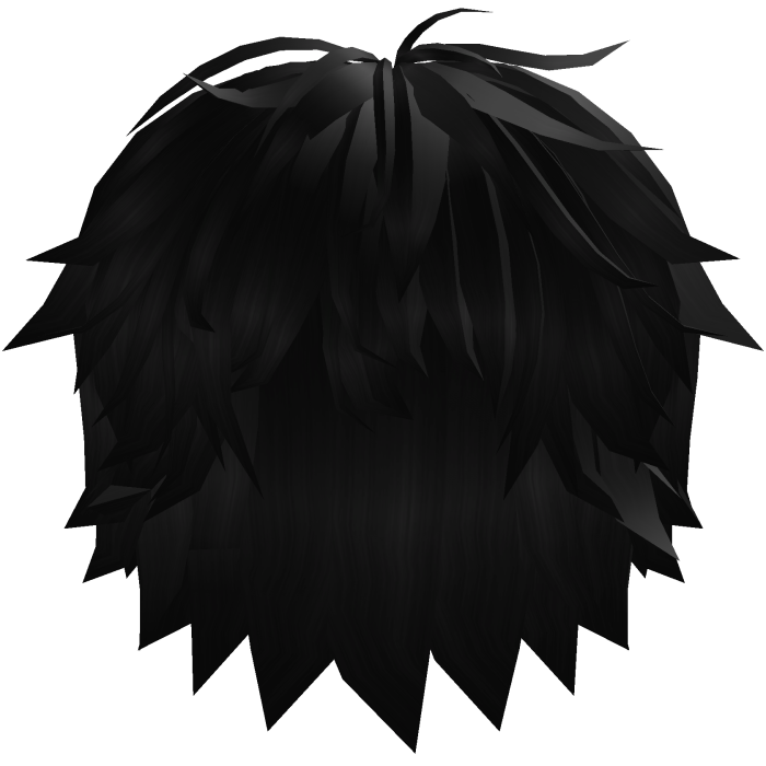 Black Spiky Messy Fringe Hair