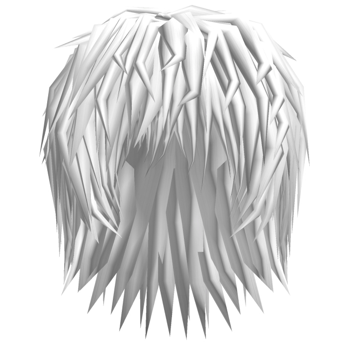 realistic spikey messy emo white hair
