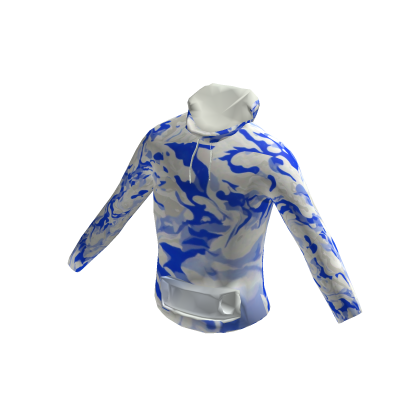 Blue & White Camo Hoodie thumbnail