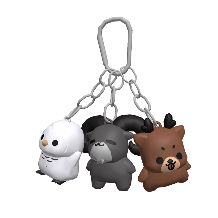 99 nights in the forest keychain owl/deer/ram