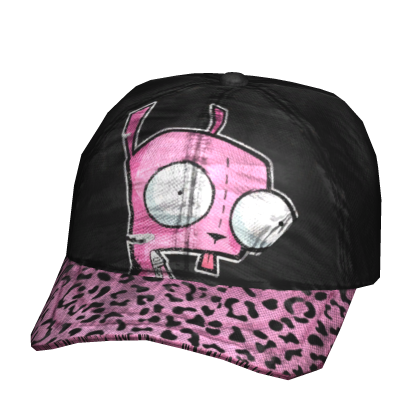 2000s sideways pink leopard scene gir cap